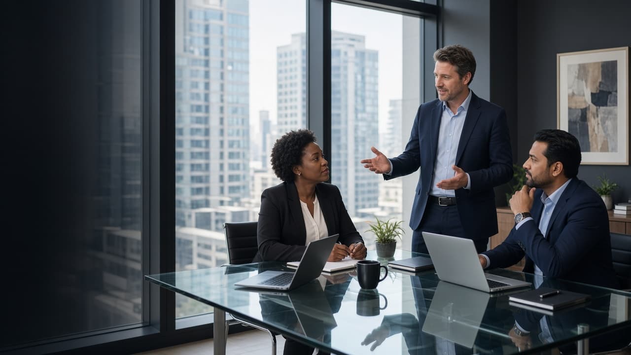 IT consulting and support professionals collaborating