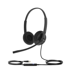 Yealink UH34 Lite Dual Earpiece USB Headset With Foam Ear Cushions Teams edition