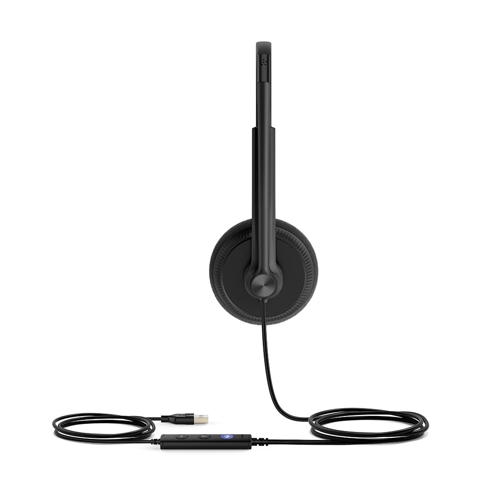 Yealink UH34 Lite Dual Earpiece USB Headset With Foam Ear Cushions Teams edition