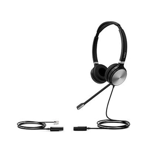 Yealink YHS36 Dual Headset With RJ-9 And Leatherette Ear Cushions