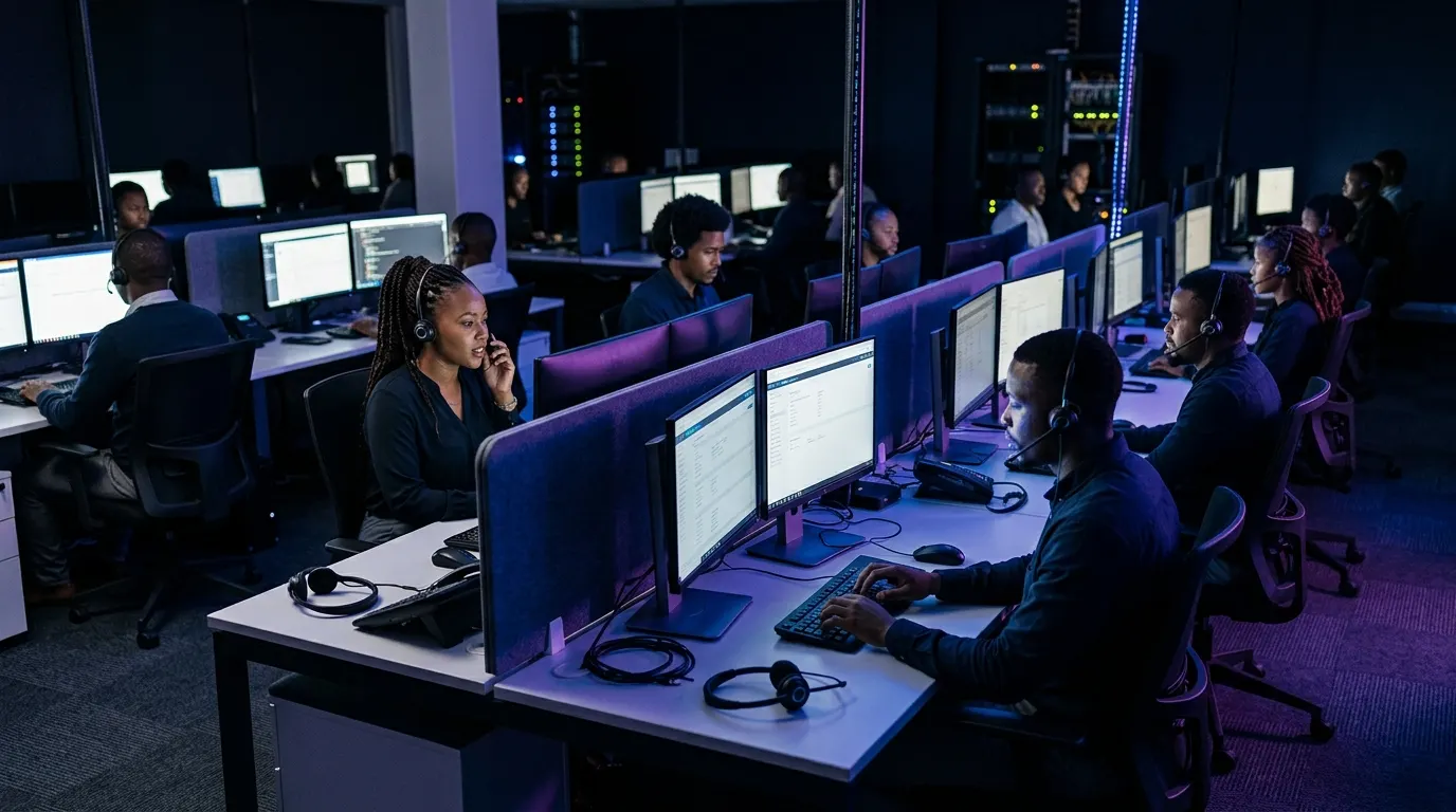 Protecting Cloud PBX and Vuleka Reach Call Queues During Month-End — generated editorial image