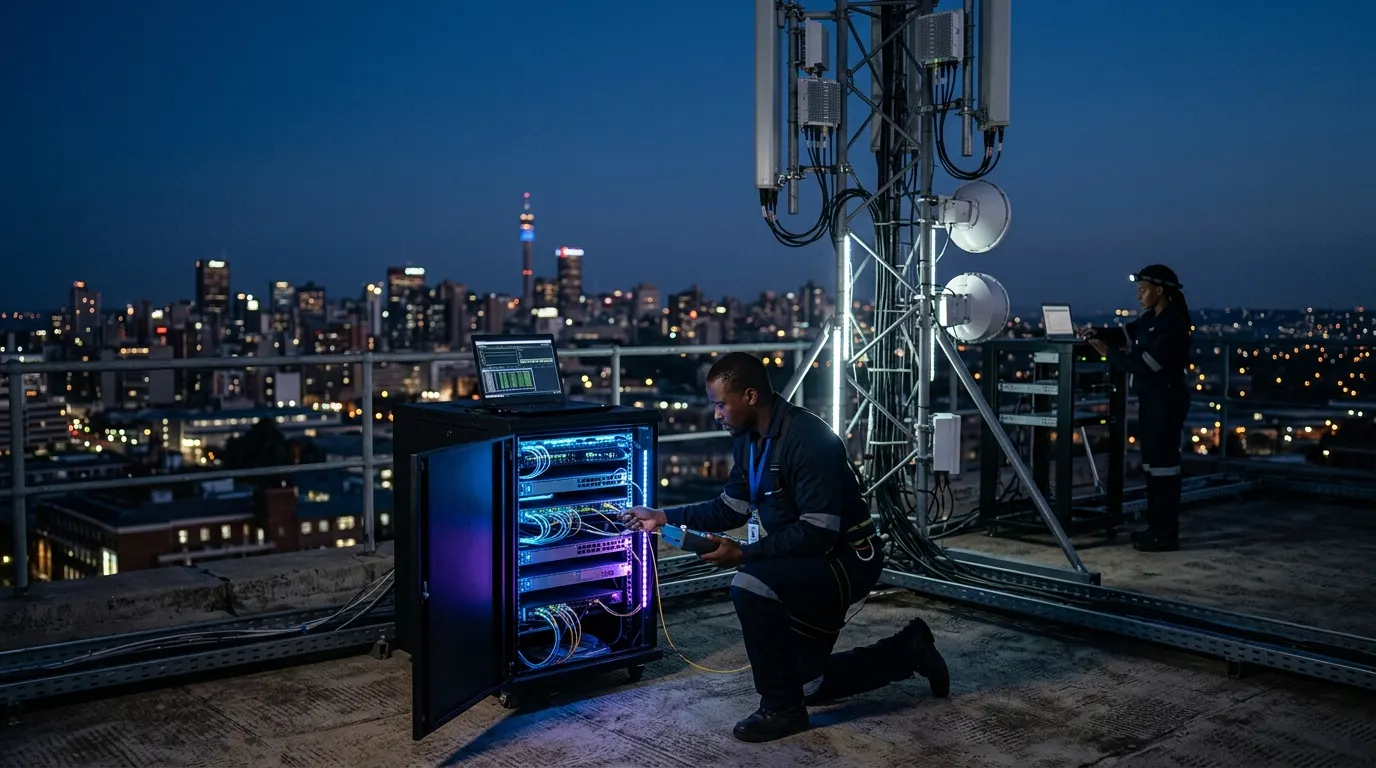 Securing Network Management: Zero Shared Logins for Fibre and LTE — generated editorial image