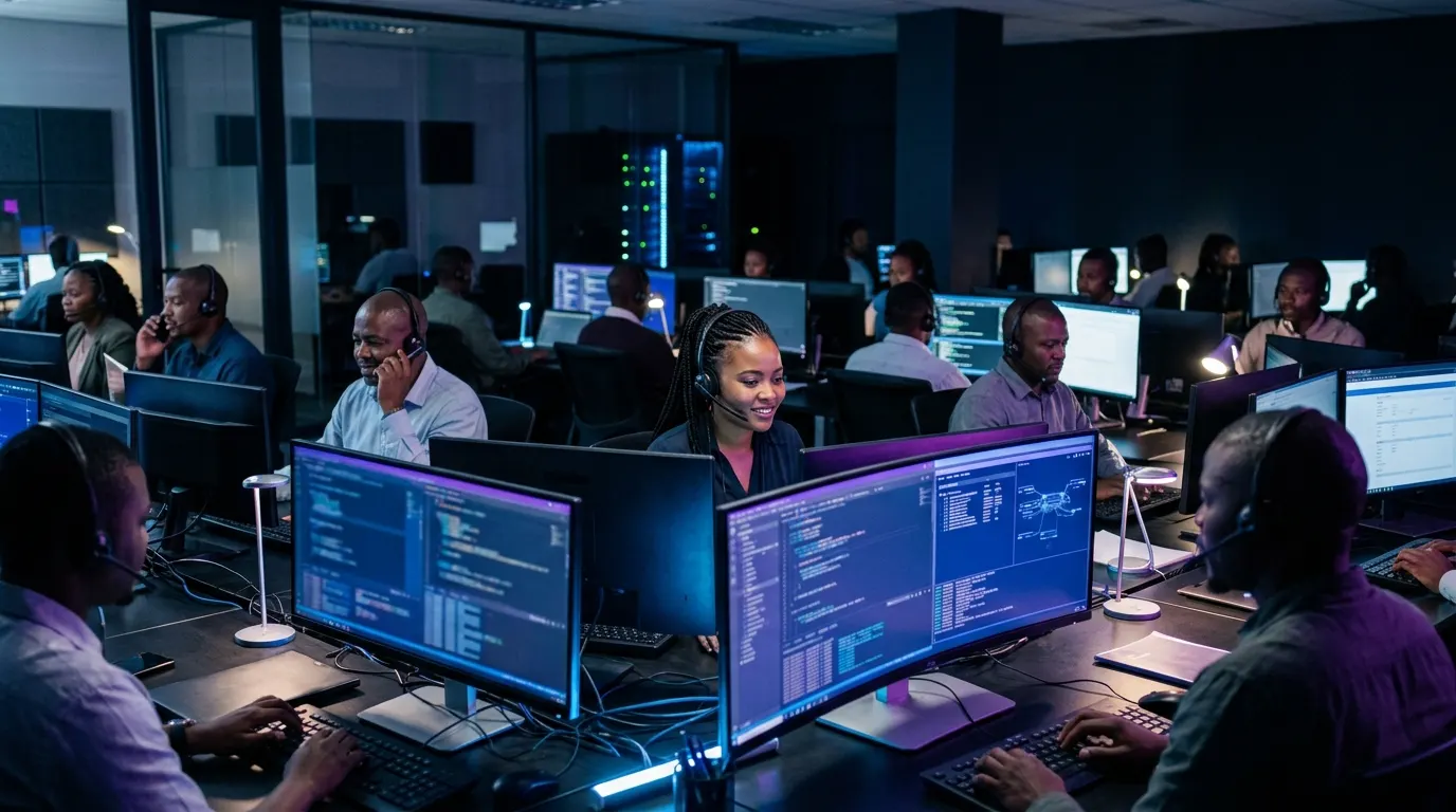 Single Tenant Cloud PBX: Unifying Midrand, Pretoria, and Wfh — generated editorial image
